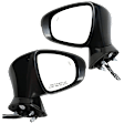 Driver and Passenger Side Mirror, Power Adjust, Heated, Power Folding, Paintable, In-housing Signal Light, With Memory, With Puddle Light, No Auto-Dim, With Blind Spot Detection in Glass