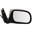 Driver and Passenger Side Mirror, With Memory, No Signal Light, Blind Spot Feature, Puddle Light, and Auto-Dimming, Power Adjust, Heated, Paintable, Manual Folding, Base Model