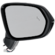Driver and Passenger Side Mirror, Power Adjust, Heated, Power Folding, Paintable, In-housing Signal Light, With Memory, No Puddle Light, No Auto-Dim, With Blind Spot Detection in Glass