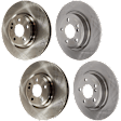 Front and Rear Brake Disc, 4-Wheel Set, Plain Surface, Vented - Front; Solid - Rear, 5 Lugs
