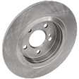 Front and Rear Brake Disc, 4-Wheel Set, Plain Surface, Vented - Front; Solid - Rear, 5 Lugs