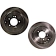 Rear Brake Discs, Plain Surface, Solid, 5 Lugs, 11.89 in. Disc Diameter