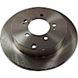 Rear Brake Discs, Plain Surface, Solid, 5 Lugs, 11.89 in. Disc Diameter