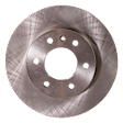 Front Brake Disc, Natural Finish, Plain Surface, Vented, 6 Lugs, 299.72 mm