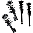Front and Rear, Driver and Passenger Side Fully Loaded Struts, Coupe, FLEX/GAS, FWD, with Front Coil Spring, with Rear Coil Spring