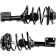 Rear, Driver and Passenger Side Fully Loaded Struts, Coupe, FLEX/GAS, FWD, with Front Coil Spring, with Rear Coil Spring