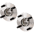 Front, Driver and Passenger Side Wheel Hub, 4 Lugs, With Bearing