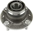 Front, Driver and Passenger Side Wheel Hub, 4 Lugs, With Bearing