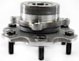 Front, Driver and Passenger Side Wheel Hub, 6 Lugs, With Bearing