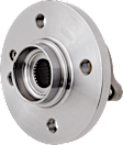 Front, Driver and Passenger Side Wheel Hub, 4 Lugs, With Bearing