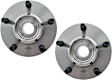 Front, Driver and Passenger Side Wheel Hub, 5 Lugs, Without Bearing