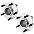 Rear, Driver and Passenger Side Wheel Hub, 5 Lugs, With Bearing