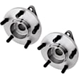 2-Wheel Set Rear, Driver and Passenger Side Wheel Hubs, With Bearing, AWD