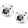2-Wheel Set Rear, Driver and Passenger Side Wheel Hubs, With Bearing, 4 x 3.94 in. Bolt Pattern