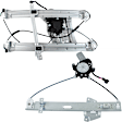 Front and Rear, Driver Side Window Regulators, Power, With Motor