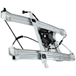 Front and Rear, Driver Side Window Regulators, Power, With Motor