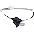 Front, Driver and Passenger Side Window Regulators, Power, With Motor