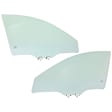 Front, Driver and Passenger Side Door Glasses, Green Tint, Replaces NAGS No. FD25435 GTYN, FD25436 GTYN