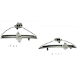 Rear, Driver and Passenger Side Window Regulators, Power, Without Motor