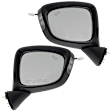 Driver and Passenger Side, Mirrors, Power Adjust, Heated, Manual Folding, Paintable, In-housing Signal Light, No Memory, No Puddle Light, No Auto-Dimming, with Blind Spot Detection in Glass