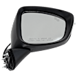 Driver and Passenger Side, Mirrors, Power Adjust, Heated, Manual Folding, Paintable, In-housing Signal Light, No Memory, No Puddle Light, No Auto-Dimming, with Blind Spot Detection in Glass