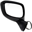 Driver and Passenger Side Mirror, Power Adjust, Non-Heated, Manual Folding, Paintable, In-housing Signal Light, No Memory, No Puddle Light, No Auto-Dim, With Blind Spot Detection in Glass