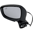 Driver and Passenger Side Mirror, Power Adjust, Heated, Manual Folding, Paintable, In-housing Signal Light, No Memory, No Puddle Light, No Auto-Dim, With Blind Spot Detection in Glass