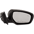 Driver and Passenger Side Mirror, Power Adjust, Heated, Manual Folding, Paintable, In-housing Signal Light, No Memory, No Puddle Light, No Auto-Dim, With Blind Spot Detection in Glass