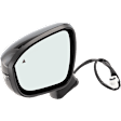 Driver and Passenger Side Mirror, Power Adjust, Non-Heated, Manual Folding, Paintable, In-housing Signal Light, No Memory, No Puddle Light, No Auto-Dim, With Blind Spot Glass