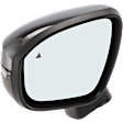 Driver and Passenger Side Mirror, Power Adjust, Heated, Manual Folding, Paintable, In-housing Signal Light, No Memory, No Puddle Light, No Auto-Dim, With Blind Spot Glass
