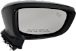Driver and Passenger Side Mirrors, Power Adjust, Manual Folding, Non-Heated, Paintable, In-housing Signal Light, No Memory, No Puddle Light, No Auto-Dimming, With Blind Spot Detection in Glass