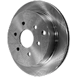 Front and Rear Brake Disc, 4-Wheel Set, Plain Surface, Vented, 6 Lugs