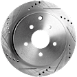 2019 Infiniti Q60 - Rear Brake Disc, Natural Finish, Cross-drilled and Slotted, Solid, 5 Lugs, 307.8 mm, 2 Piston Front Caliper, 3.0L 6Cyl