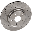 Front Brake Discs, Cross-drilled and Slotted, Vented