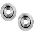 Front Brake Discs, Plain Surface, Vented, 5 Lugs 11.02 In. OD
