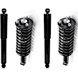 Front and Rear, Driver and Passenger Side Shock and Fully Loaded Strut, RWD
