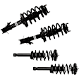 Front and Rear, Driver and Passenger Side Fully Loaded Strut, Except usage With strut tower brace