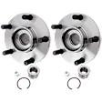 Front, Driver and Passenger Side Wheel Hub, 5 Lugs, With Bearing