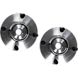 Front, Driver and Passenger Side Wheel Hub, 4 Lugs, With Bearing