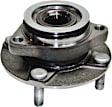 Front, Driver and Passenger Side Wheel Hub, 4 Lugs, With Bearing