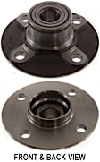 Rear, Driver and Passenger Side Wheel Hub, 4 Lugs, With Bearing