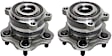 2-Wheel Set Rear, Driver and Passenger Side Wheel Hubs, 5 Lugs, with Bearing, 5 x 4.5 in. Bolt Pattern