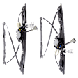 Front, Driver and Passenger Side Power Window Regulator, With Motor