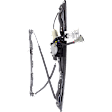 Front, Driver and Passenger Side Power Window Regulator, With Motor