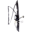 Front, Driver and Passenger Side Power Window Regulator, With Motor