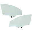 Front, Driver and Passenger Side Door Glasses, Green Tint, Replaces NAGS No. FD25763 GTYN, FD25764 GTYN