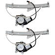 Rear, Driver and Passenger Side Window Regulators, Power, With Motor