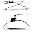 Front And Rear, Passenger Side Power Window Regulator, With Motor