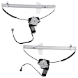 Rear, Driver and Passenger Side Power Window Regulator, With Motor
