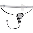 Rear, Driver and Passenger Side Power Window Regulator, With Motor